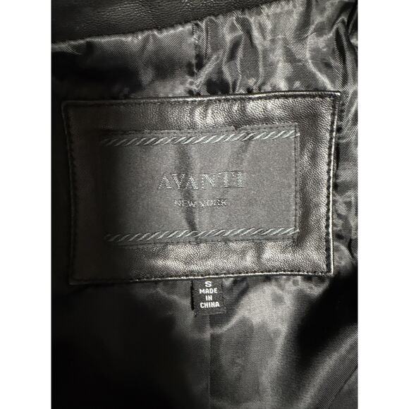 Avanti New York Leather Jacket Womens Small Black Zip Front Genuine Moto Style - Picture 8 of 15